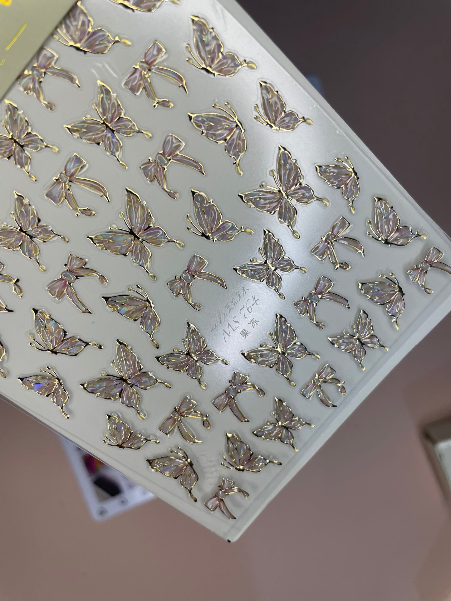 Déco papillon doré