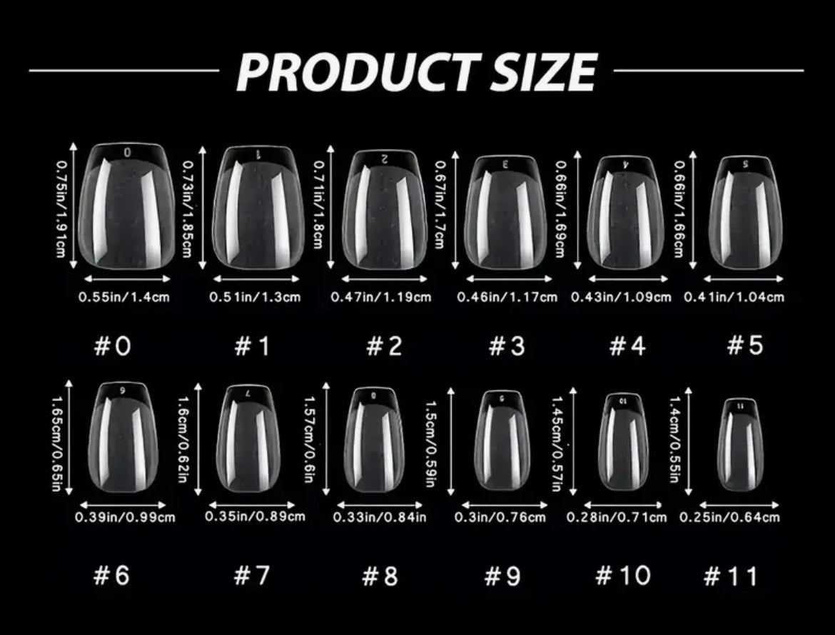 Capsules soft gel forme ballerine super short 600 pcs