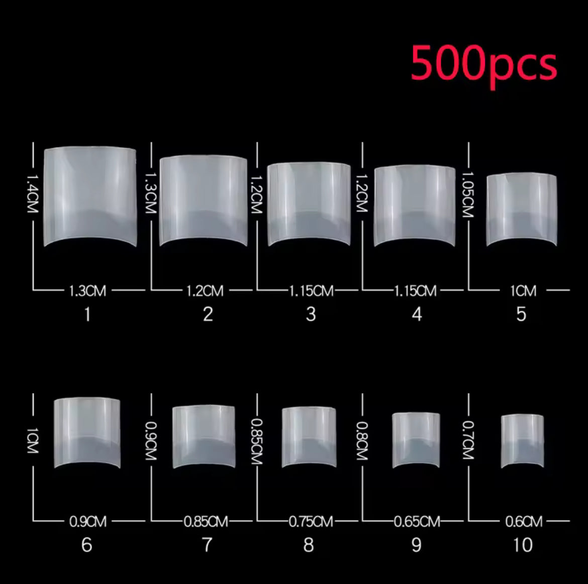 Capsules sourire courte 500 pcs