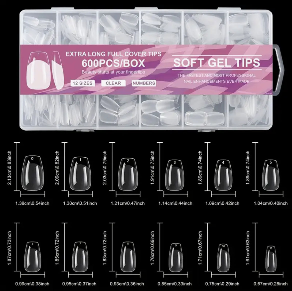Capsules soft gel Forme ballerine courte 600 pcs