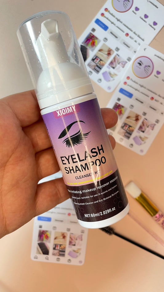 Shampooing pour extension de cils , ne pique pas les yeux