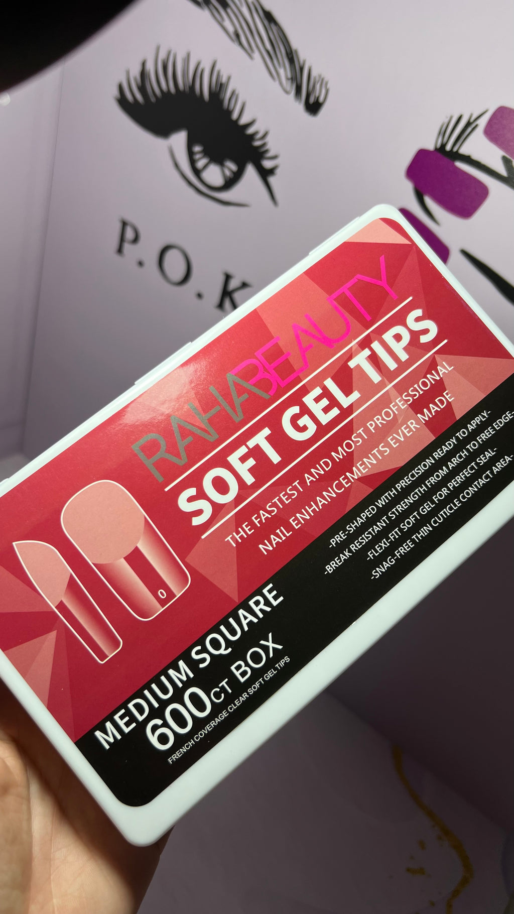 Capsules soft gel carrée longues Raha beauty 600 pcs