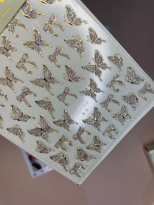 Déco papillon doré