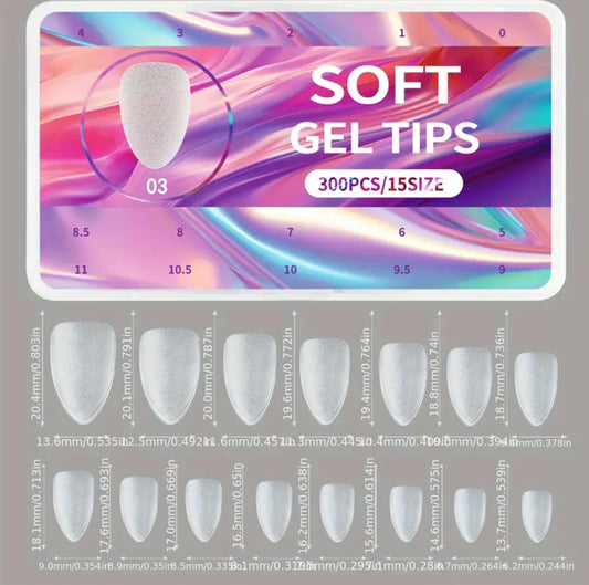 Forme amande courte mattifiée 300 pcs