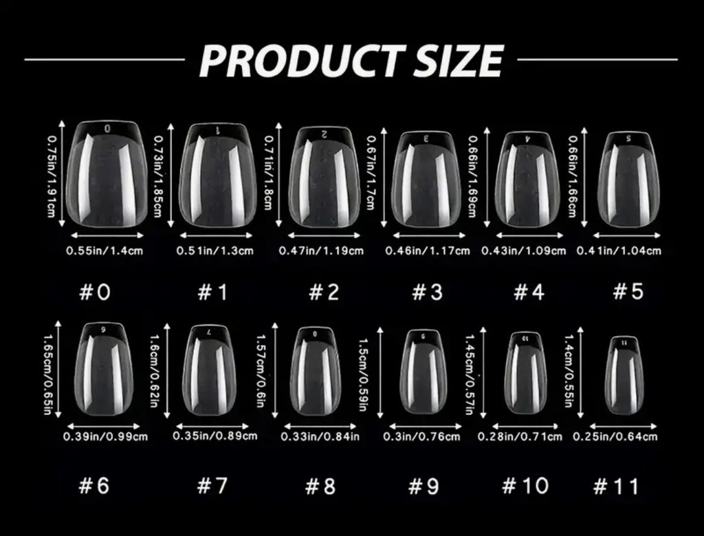 Capsules soft gel forme ballerine super short 600 pcs