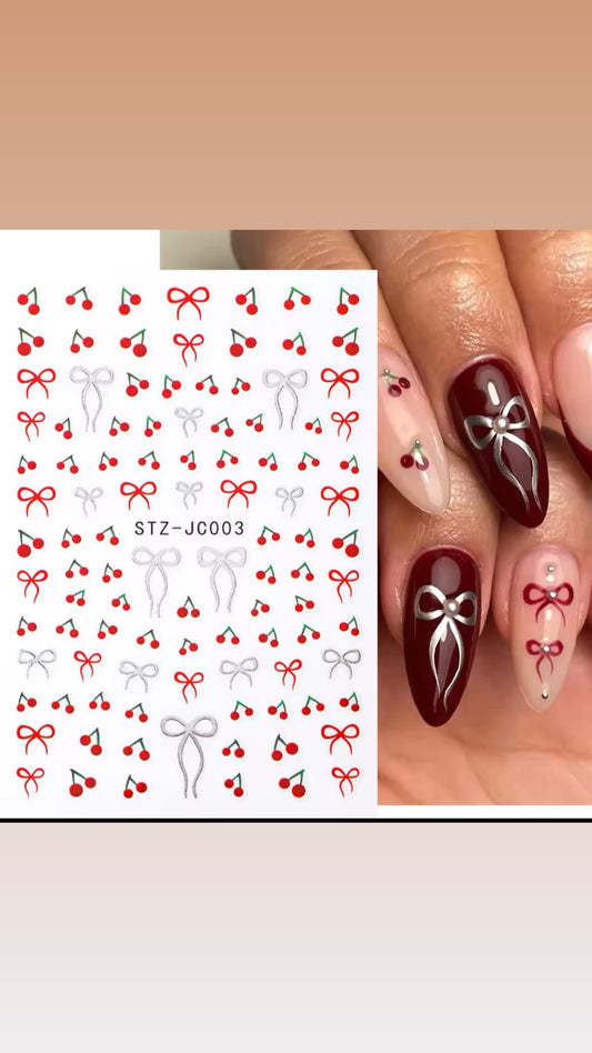 Sticker cerise noeuds