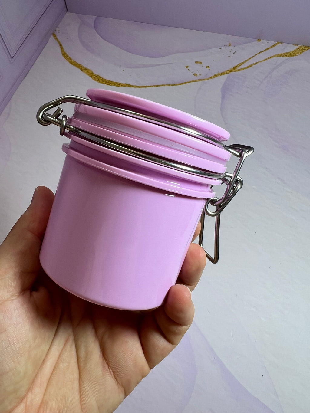 Pot de stockage de colle à cils avec température