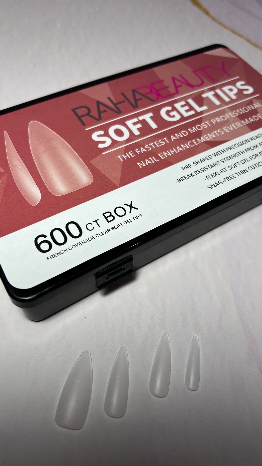 Capsules soft gel forme styletto Raha beauty 600 pcs