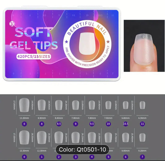 Soft gel forme ballerine super short mattifié 420 pcs