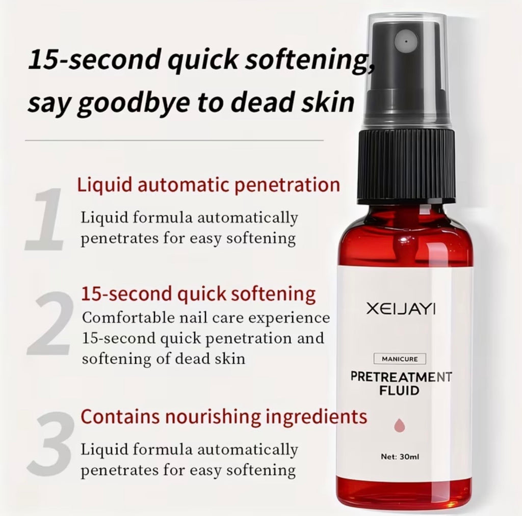 Solution pré-traitement de cuticules pour la manucure russe rapide 15 secondeS facile à nettoyer 30 ml