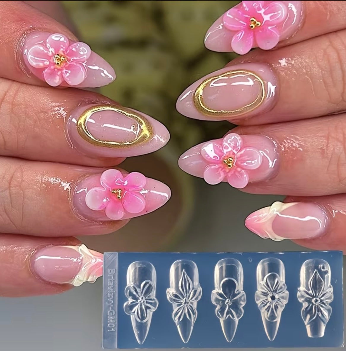 Moule 3d fleura 5 motifs