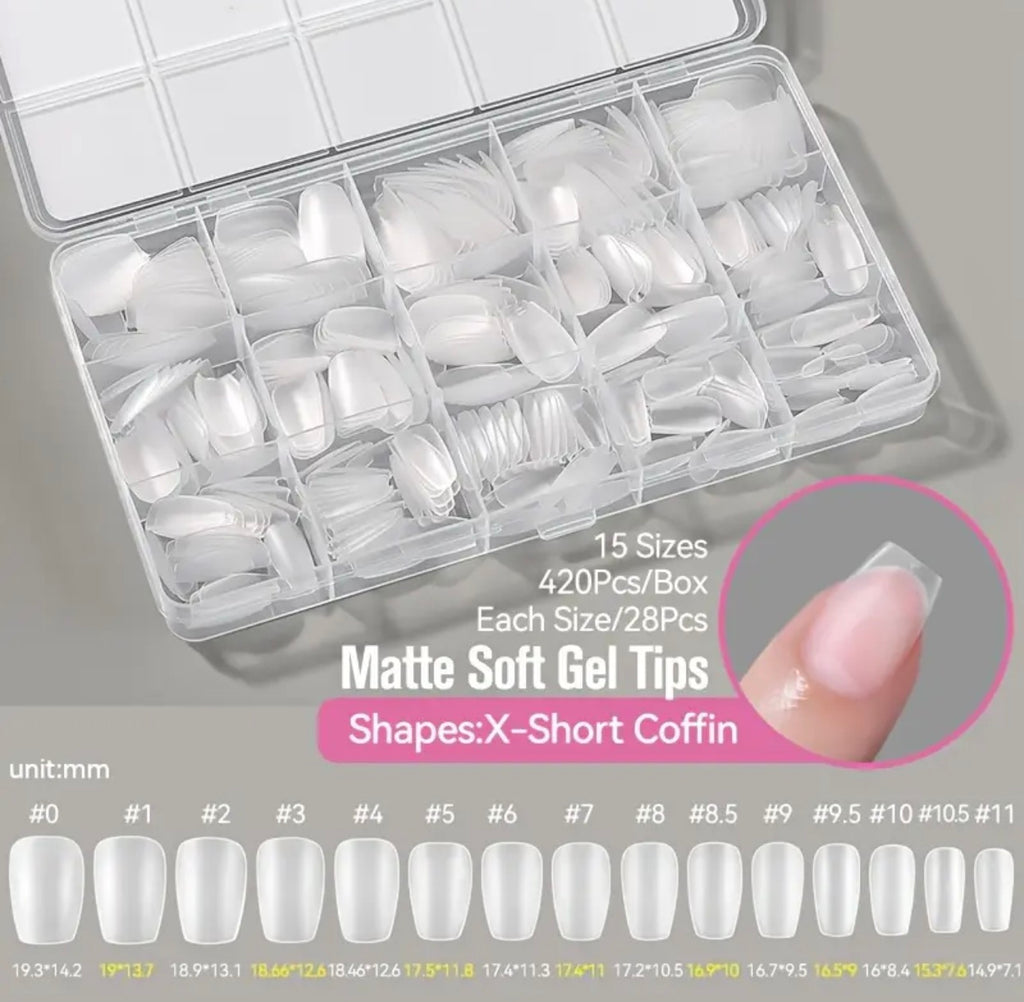 Capsules forme ballerine courte matte 420 pcs