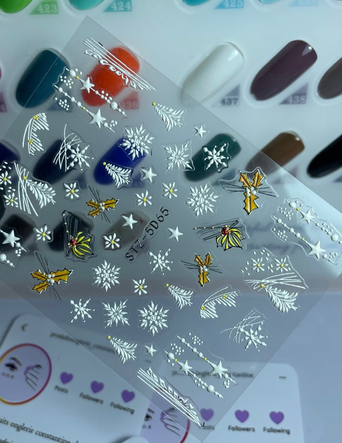 Stickers 5d snow flakes