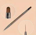 Pinceau double pour gel et nail art