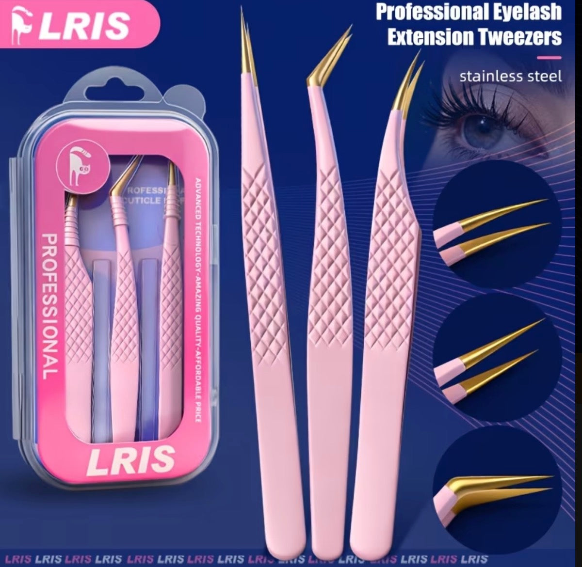 Kit pinces Lris pour extension de cils