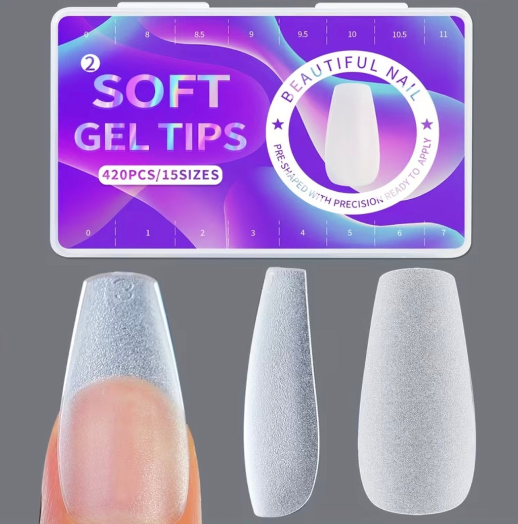 Soft gel forme ballerine matte 420 pcs