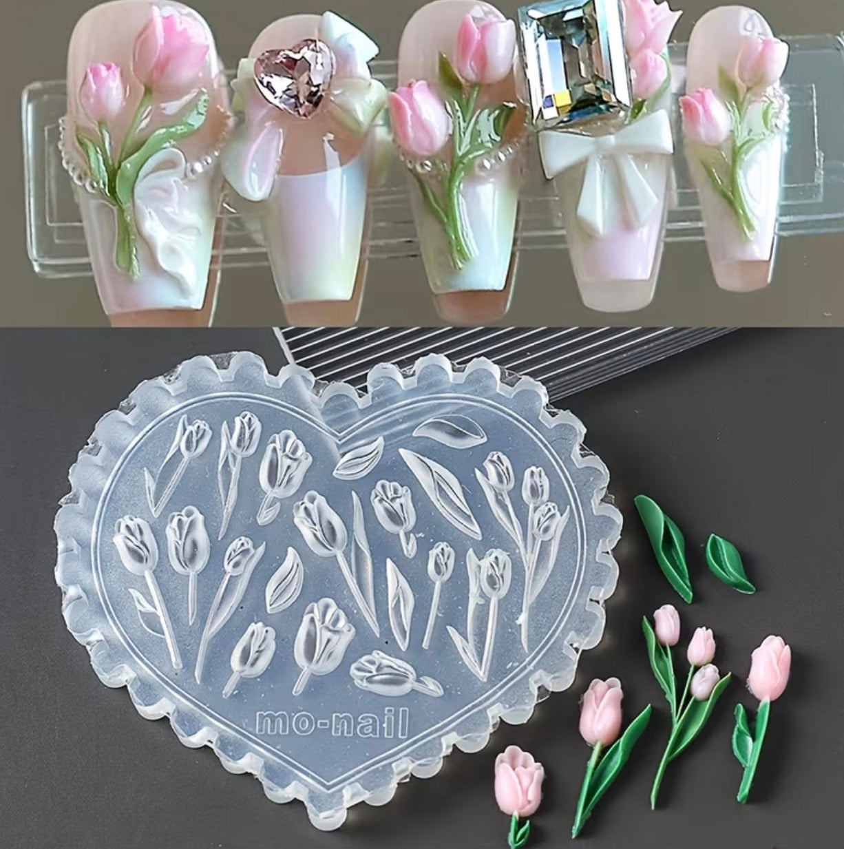 Moule en silicone 3d tulipes