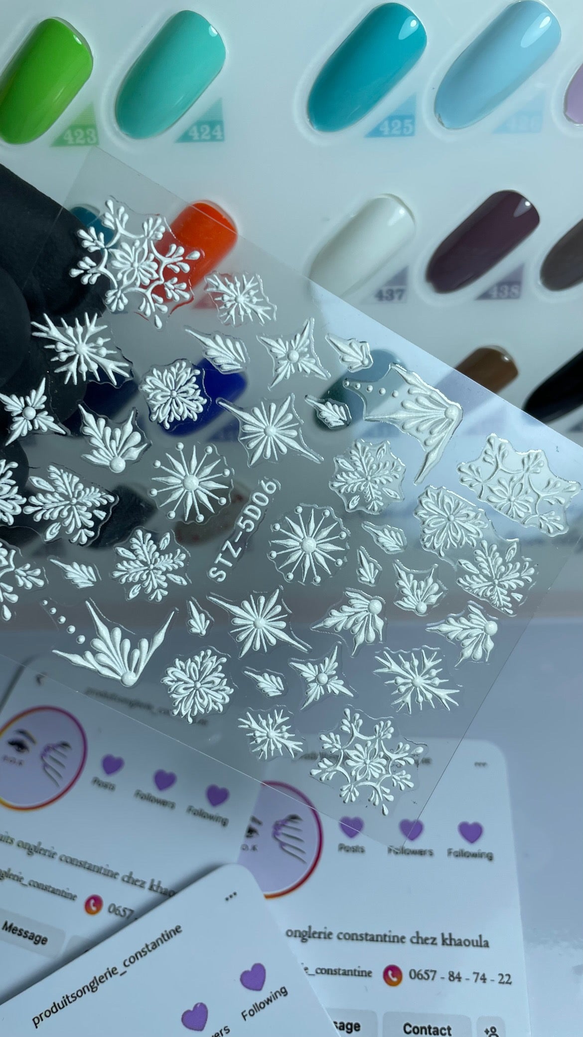 Stickers 5d snow flakes