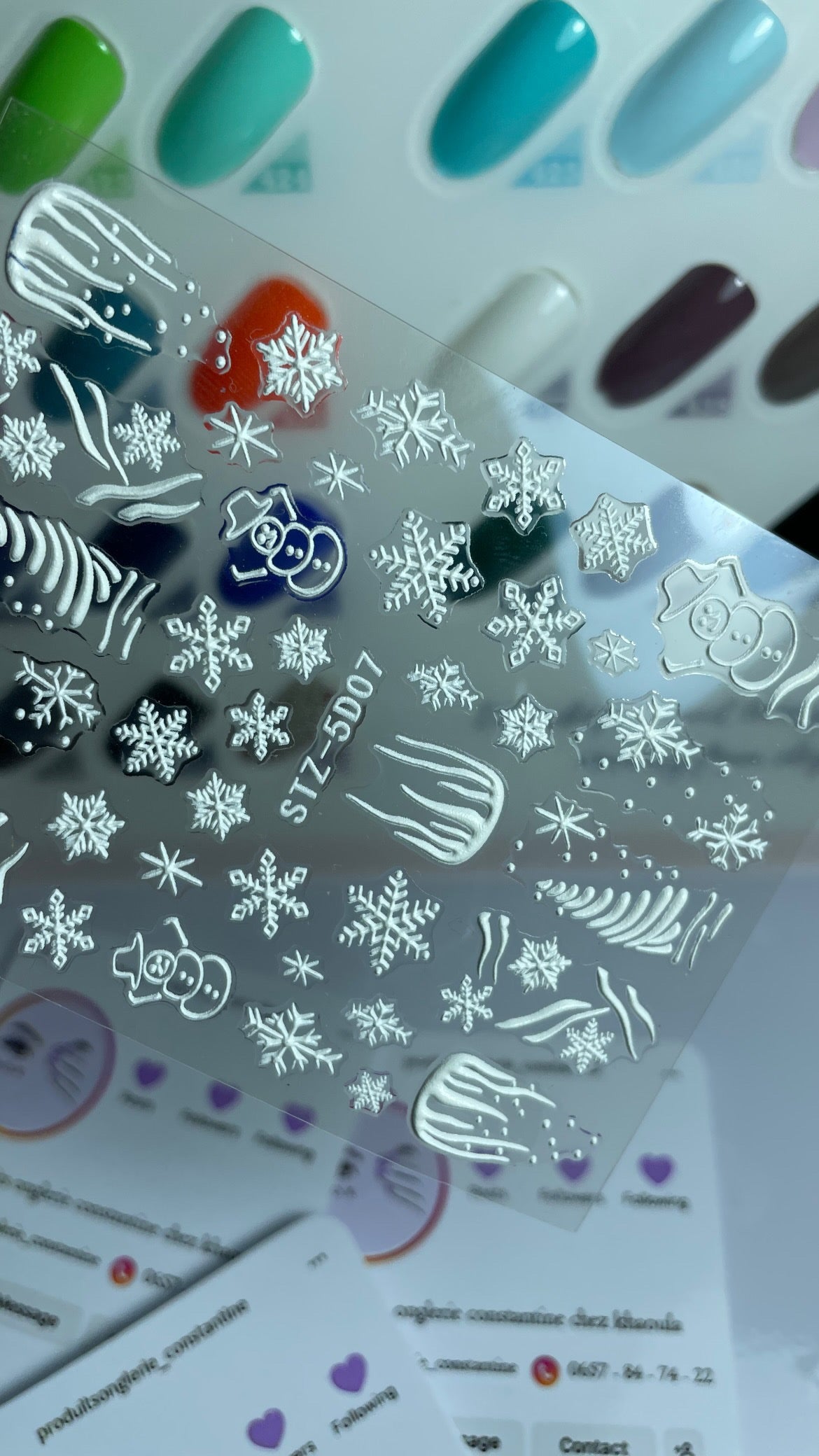 Stickers 5d snow flakes