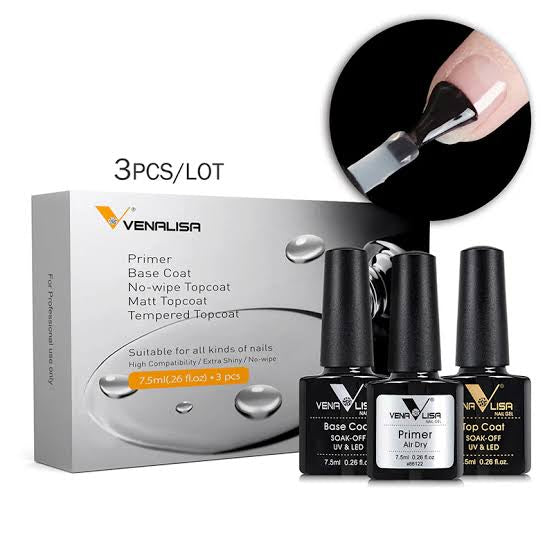 Kit top coat base coat primer 7.5 ml